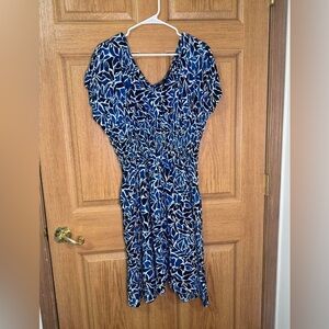 Robert Louis Black and Blue Maxi Dress